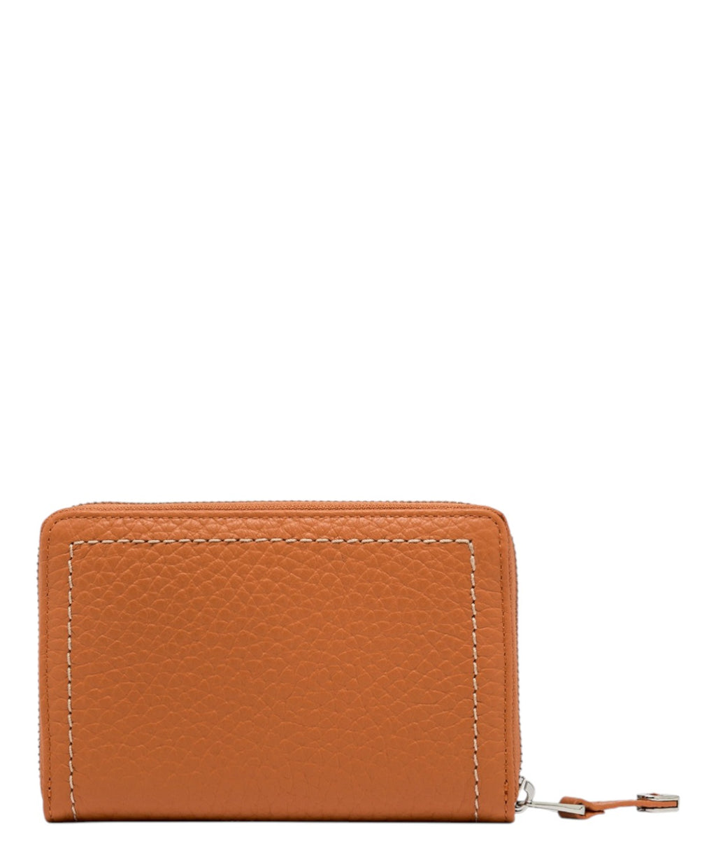 Gianni Chiarini Portefeuille Zip en Cuir Grain Maxi