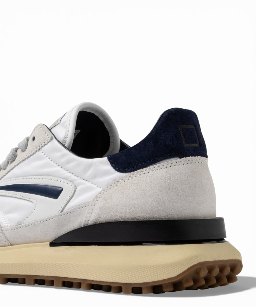 Baskets D.A.T.E. Athleta Nylon Blanc Bleu