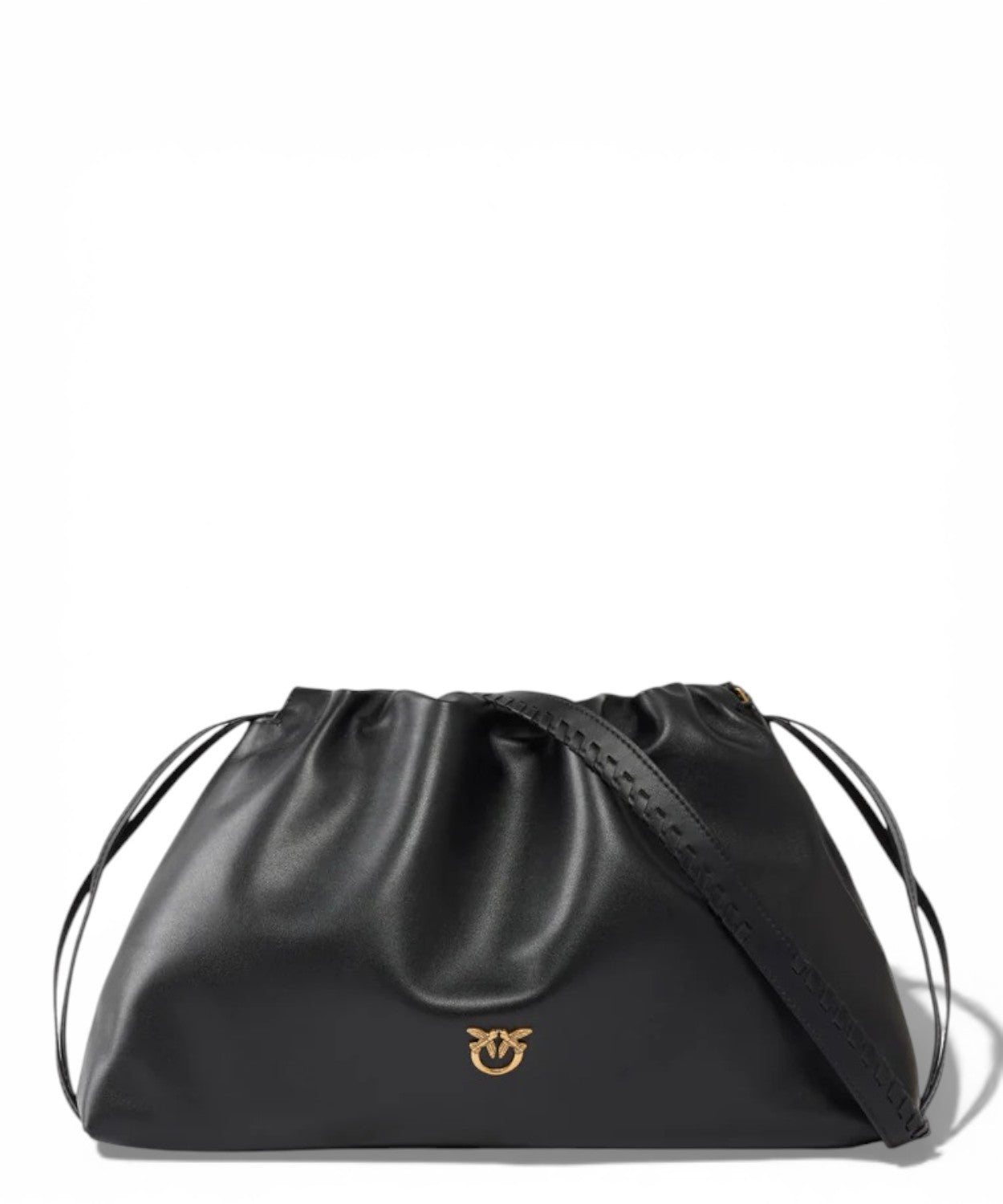 Borsa Clutch Grande in Pelle con Logo Love Birds di PINKO