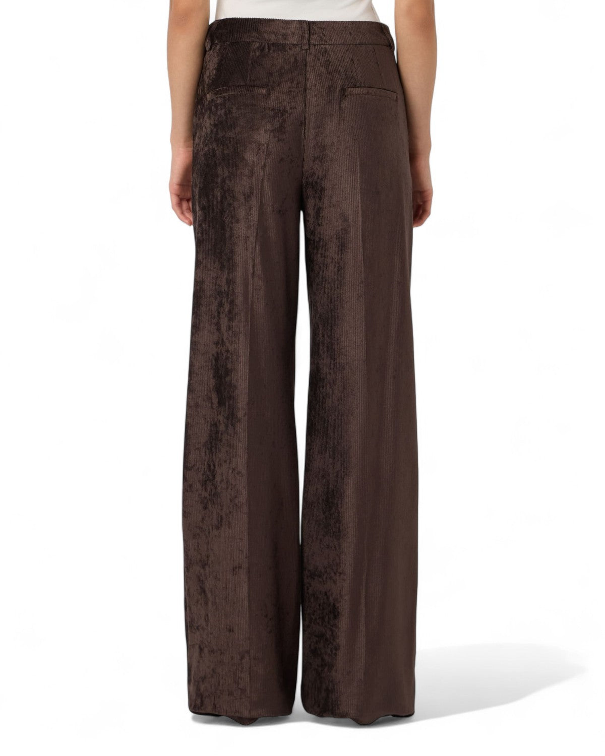 Pantaloni dritti in velluto a coste con piega-Marella-Pantaloni-Vittorio Citro Boutique