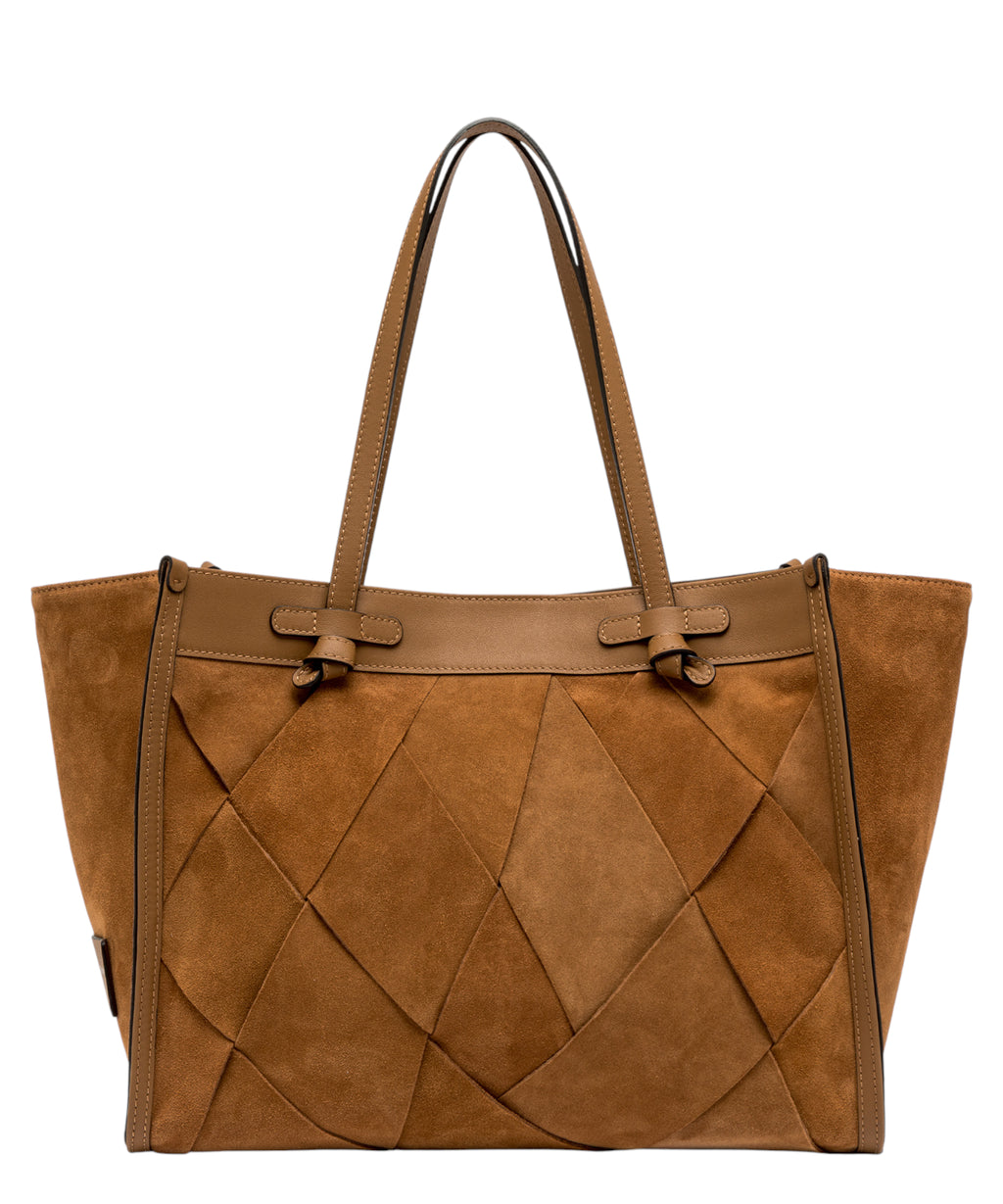 Sac Shopping Femme en Suède Géométrique