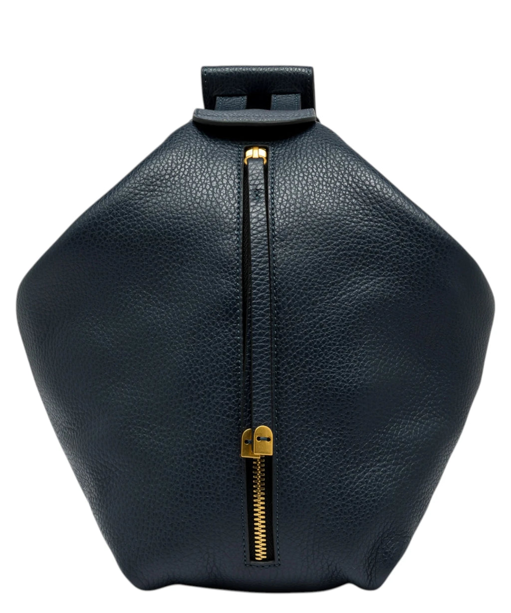 Sac à dos Guia Gianni Chiarini en cuir martelé avec fermeture éclair et bretelles réglables