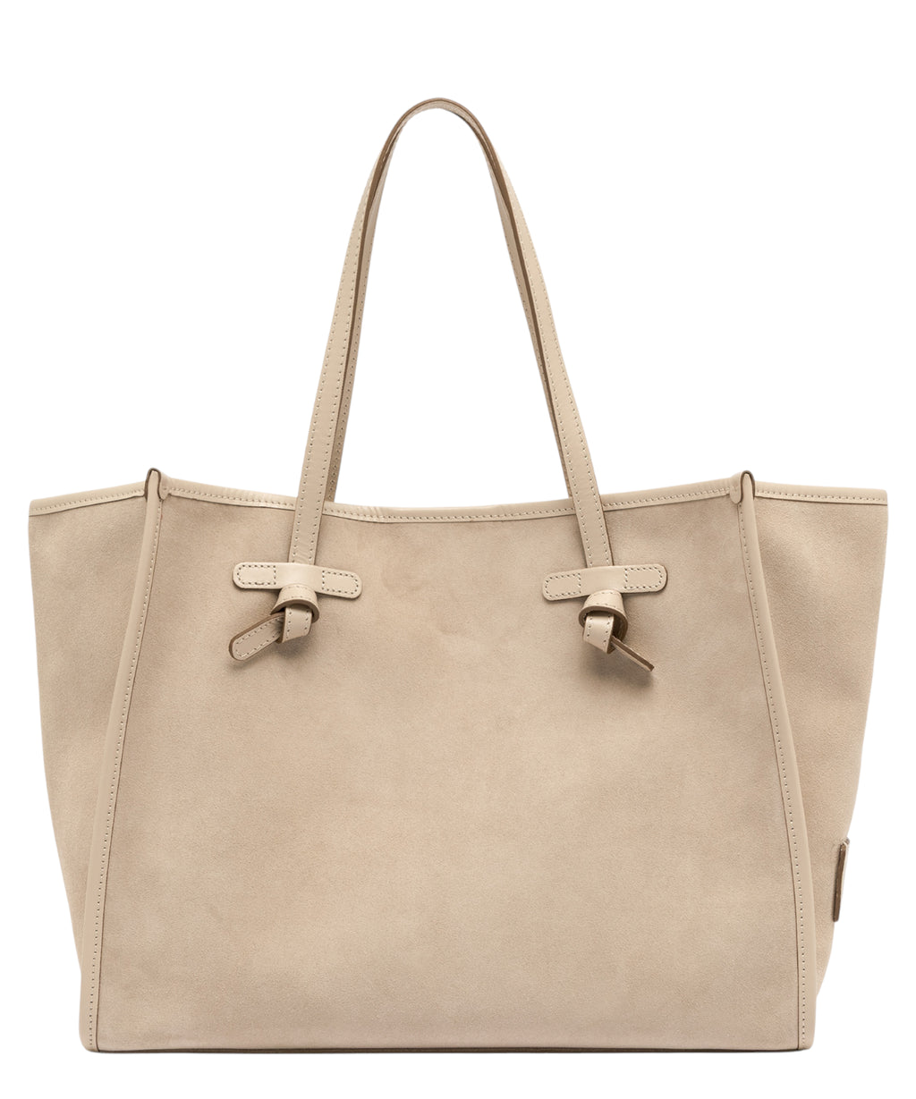 Sac Shopping Marcella en Cuir Velours