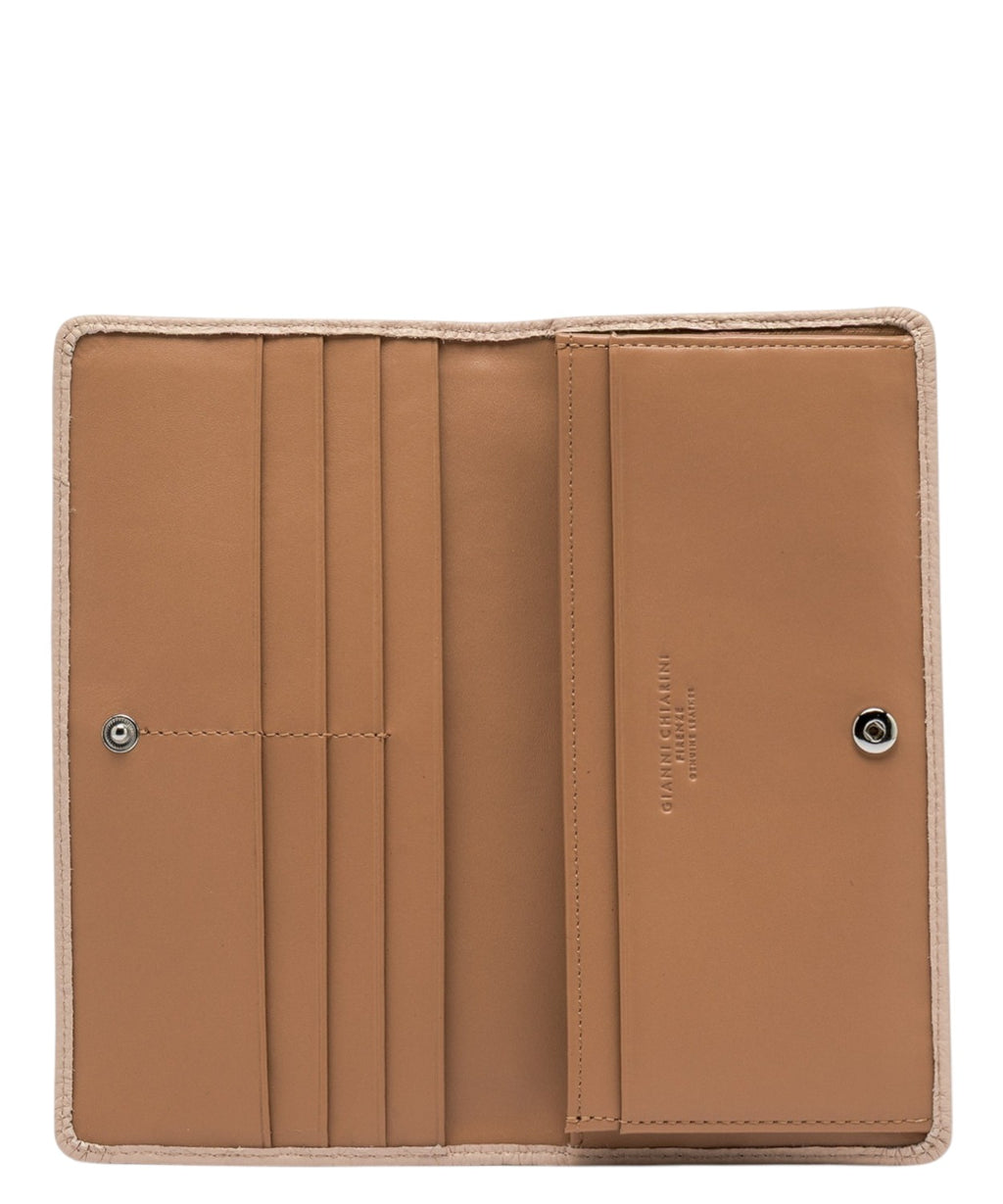 Portefeuille Gianni Chiarini Bubble en cuir avec bouton pression