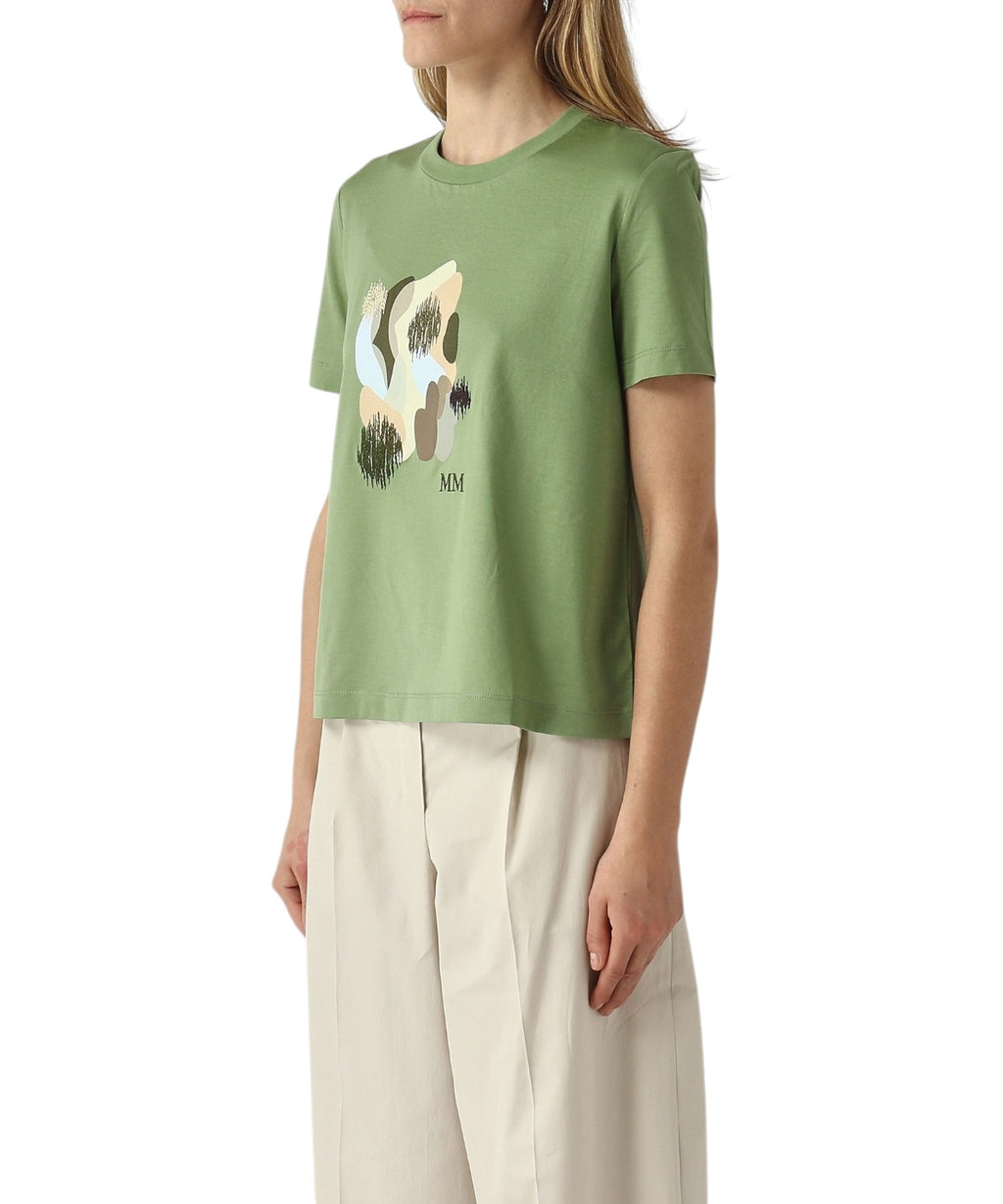 T-shirt femme en coton Licenza avec impression et logo