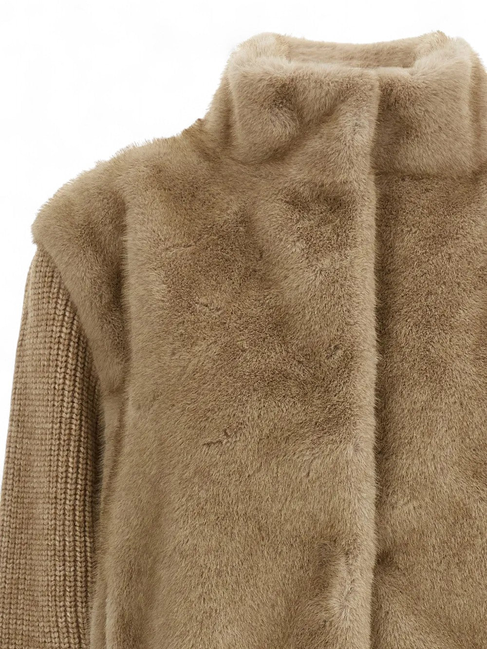 Bomber in maglia e pelliccia sintetica-Mc2 Saint Barth-Pellicce e shearling-Vittorio Citro Boutique