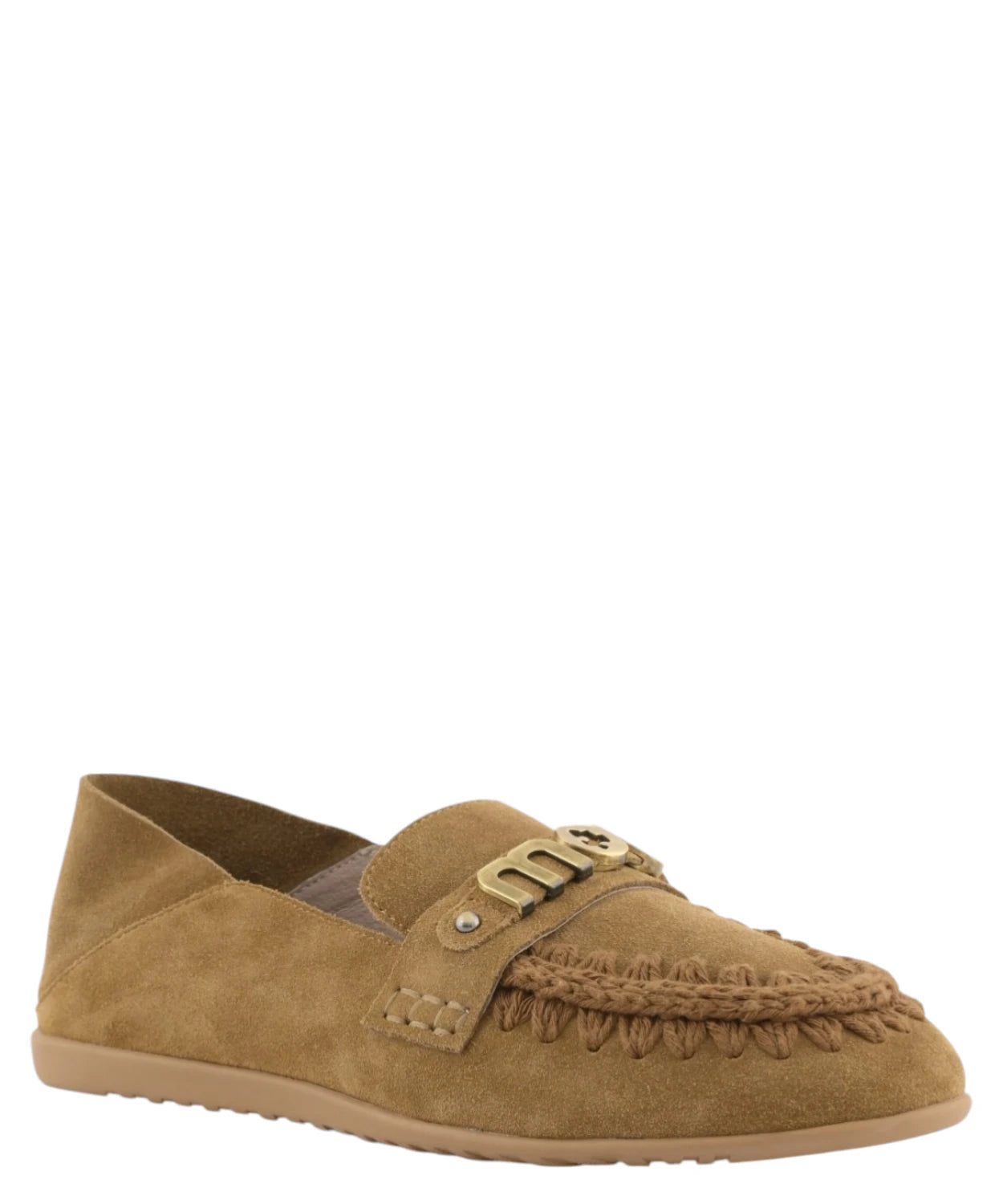 Mou ballerine suede con Logo Metallico