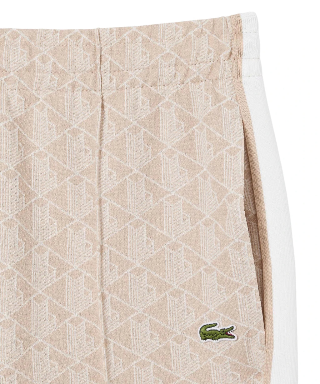 Pantalon de survêtement Lacoste Monogram Beige – Jogger coupe régulière