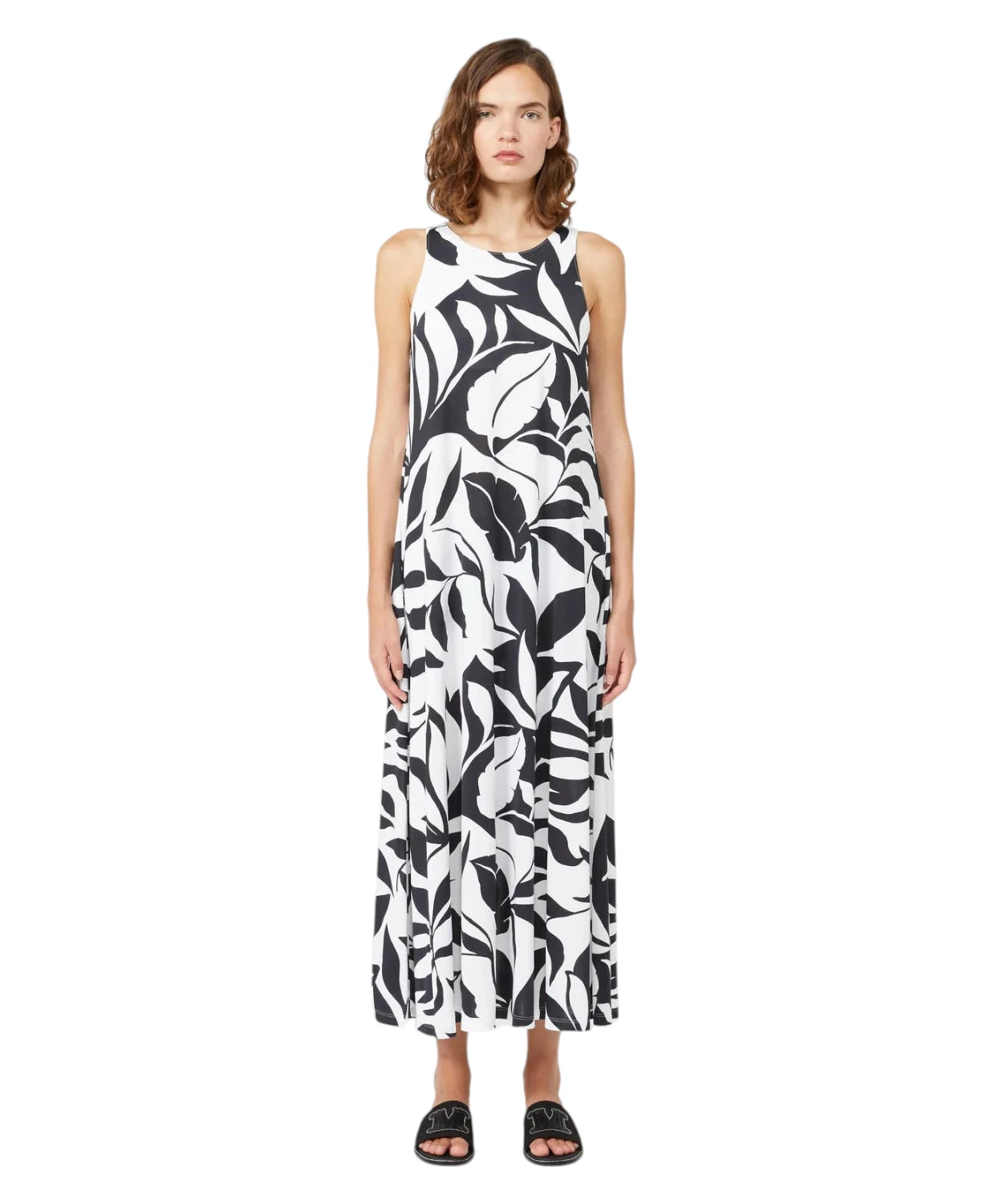 Robe midi Max Mara avec imprimé monogramme