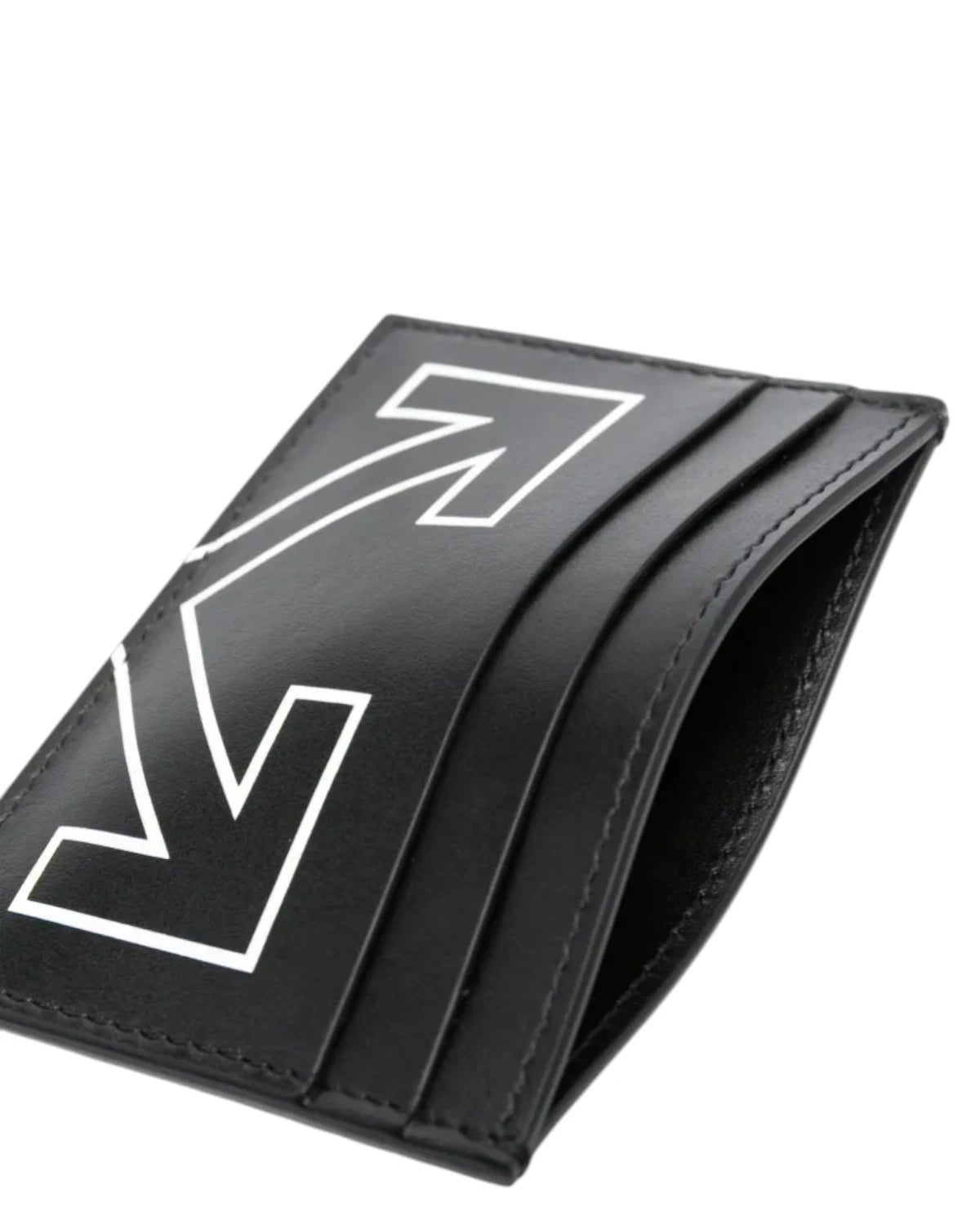 Portacarte Off-White in Pelle con Motivo Arrows