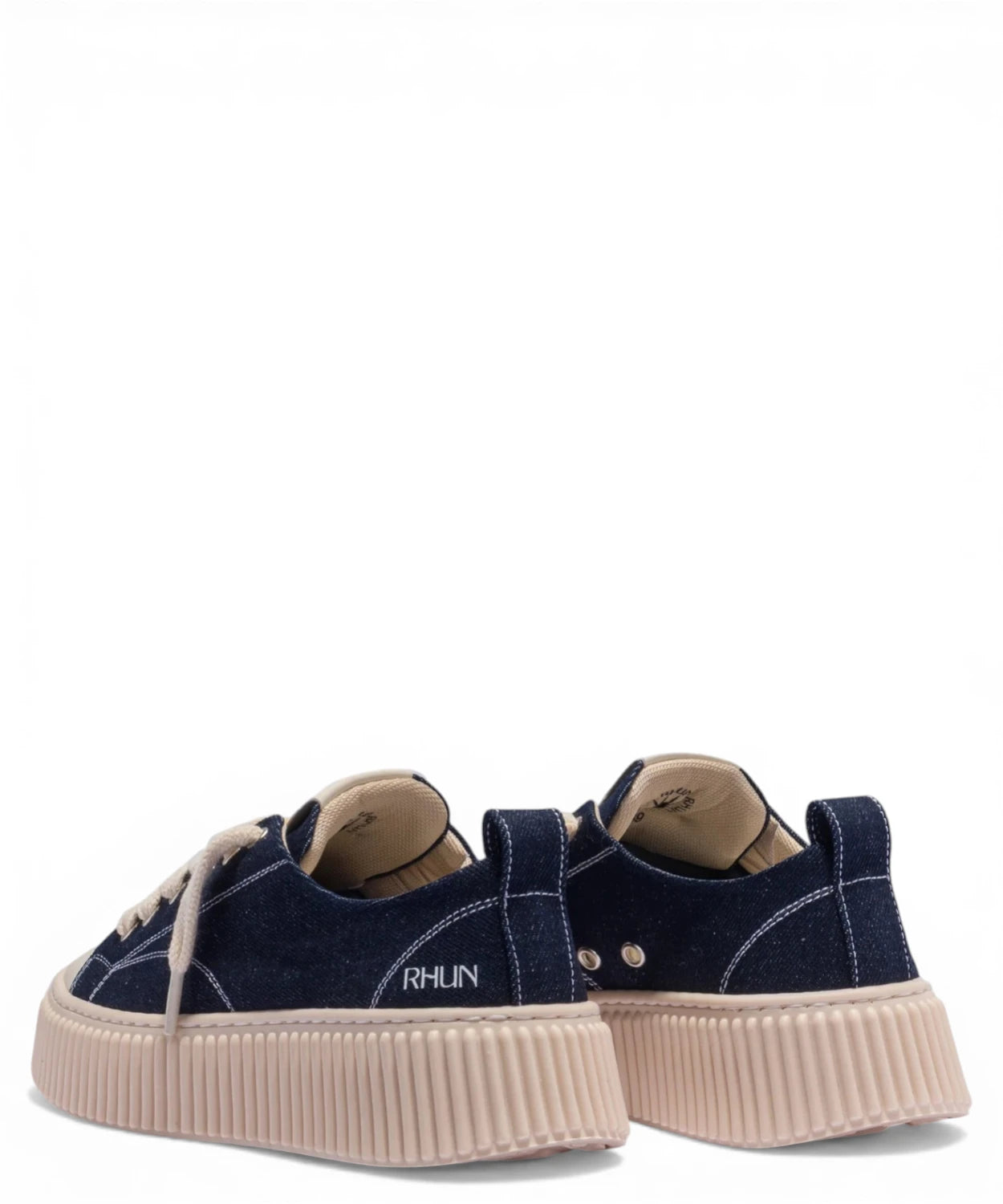 RHUN Sneakers 2020 Denim con Suola in Gomma Beige
