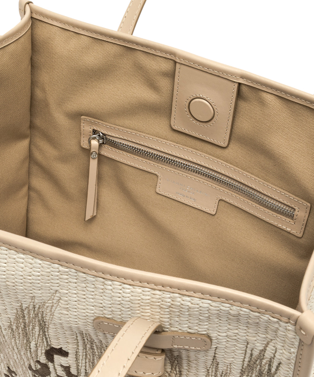 Sac Gianni Chiarini Marcella en paille brodée