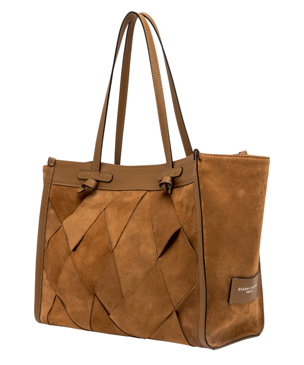Sac Shopping Femme en Suède Géométrique