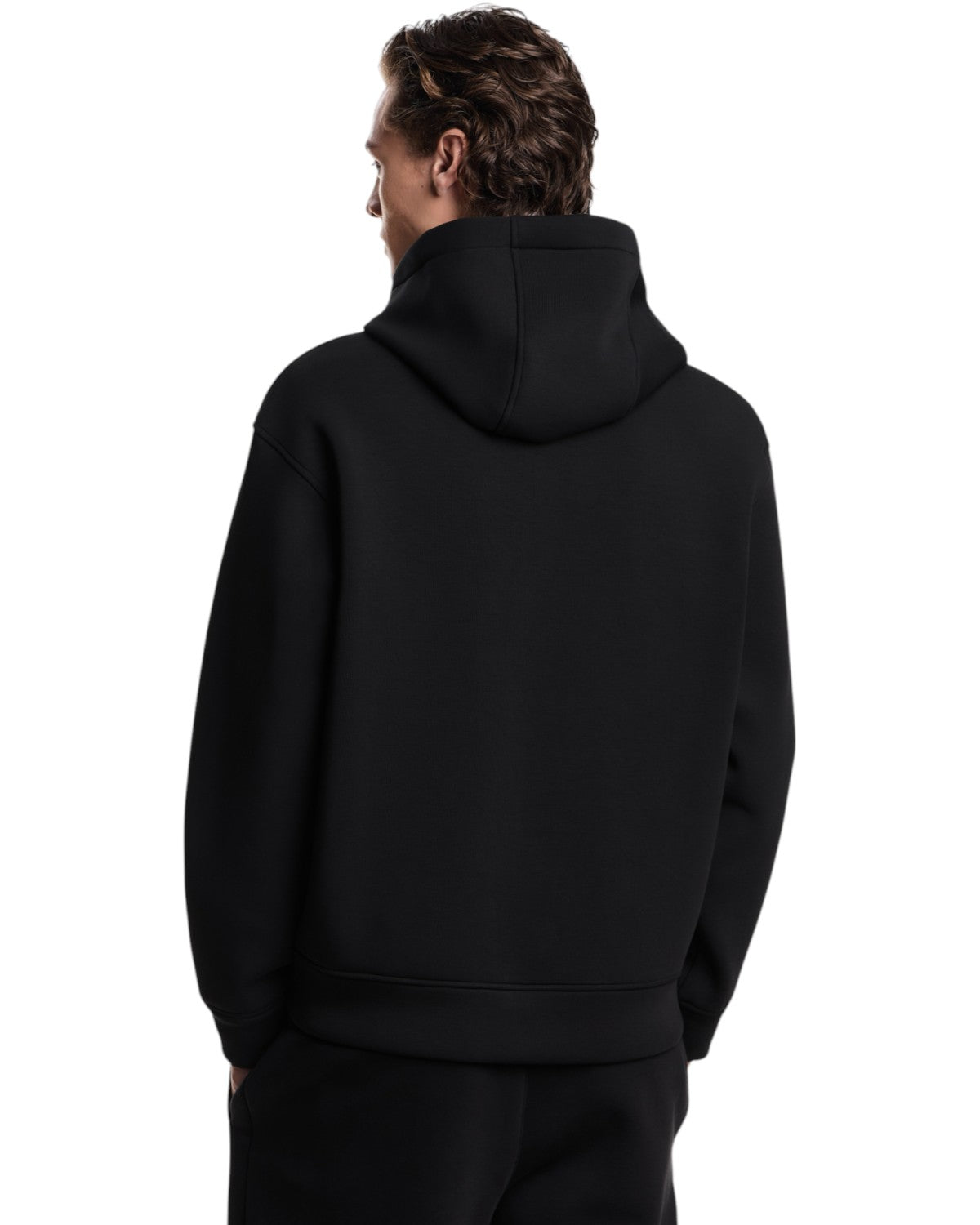 Felpa con Zip e Cappuccio in Jersey-Emporio Armani-Felpe-Vittorio Citro Boutique