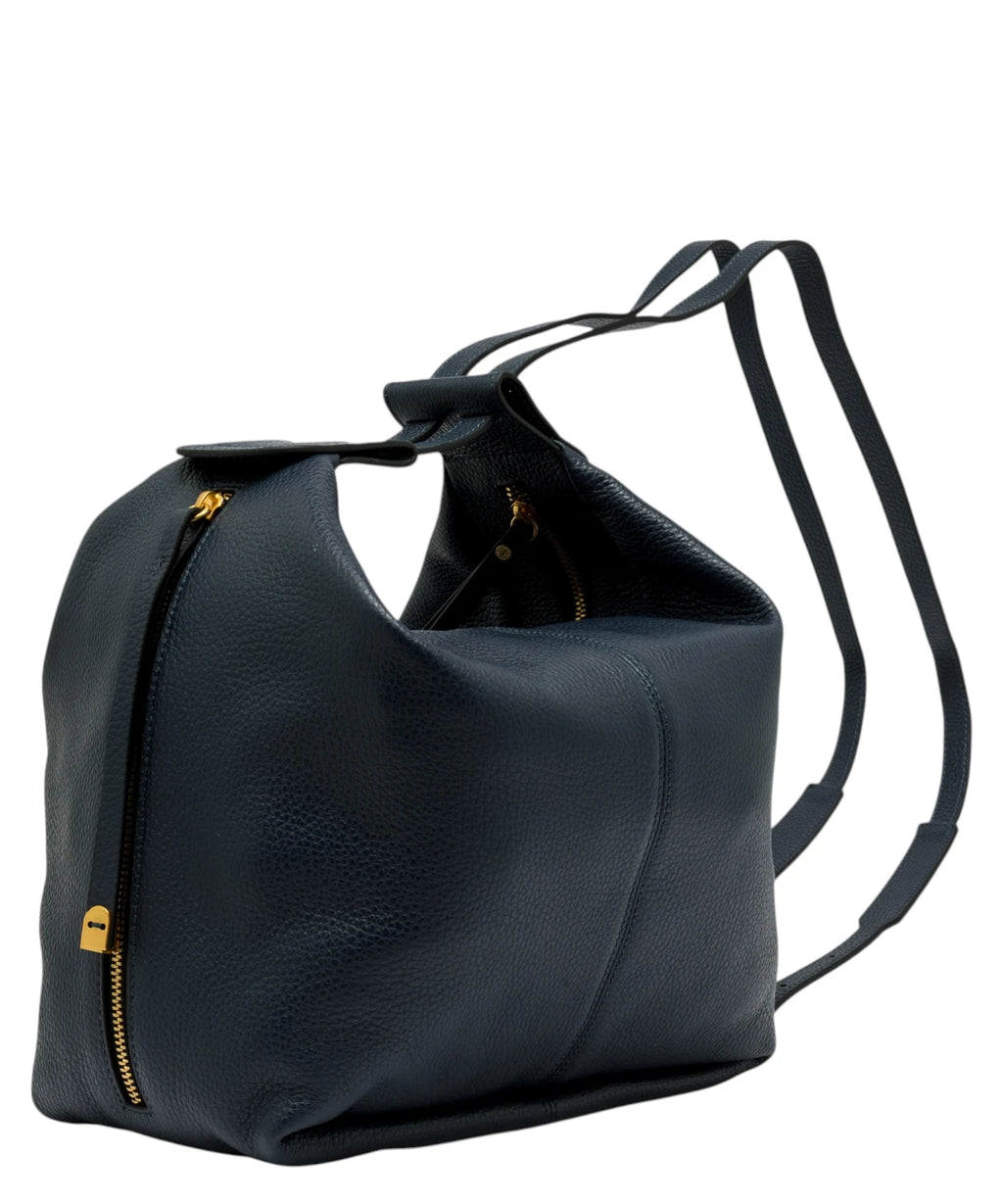 Sac à dos Guia Gianni Chiarini en cuir martelé avec fermeture éclair et bretelles réglables