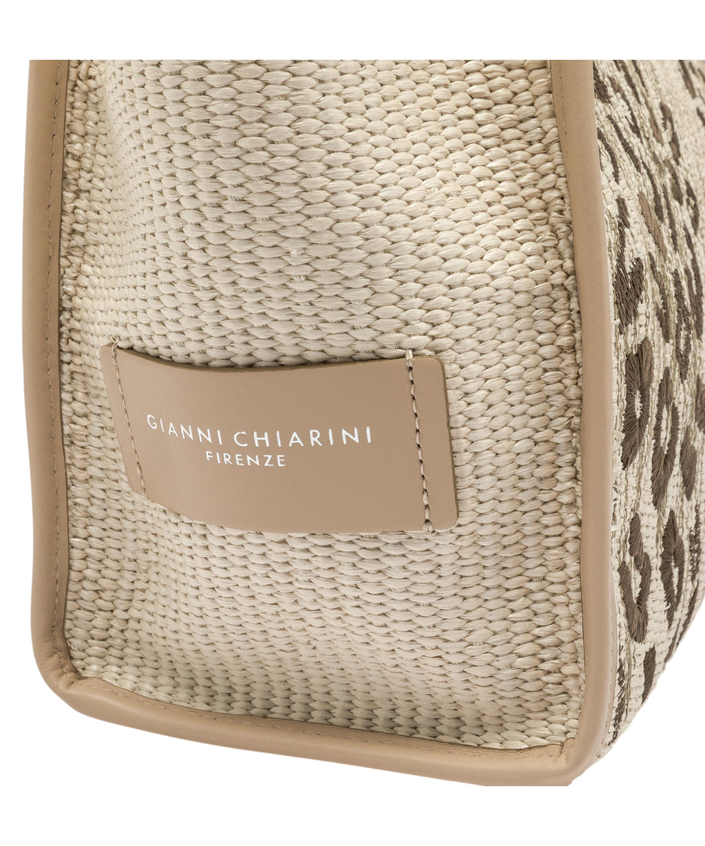 Sac Gianni Chiarini Marcella en paille brodée