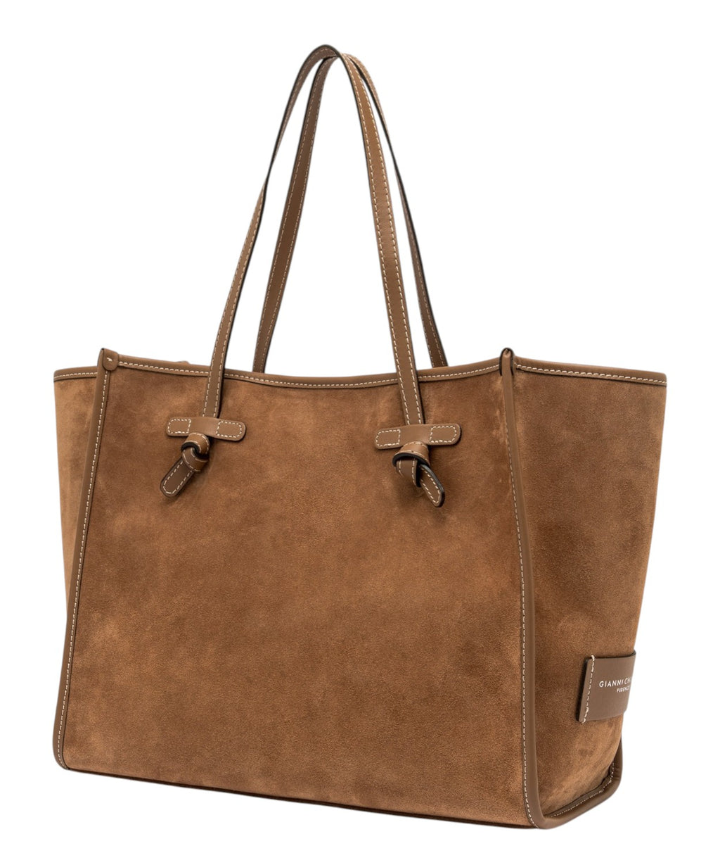 Grand sac shopping Marcella en cuir suédé