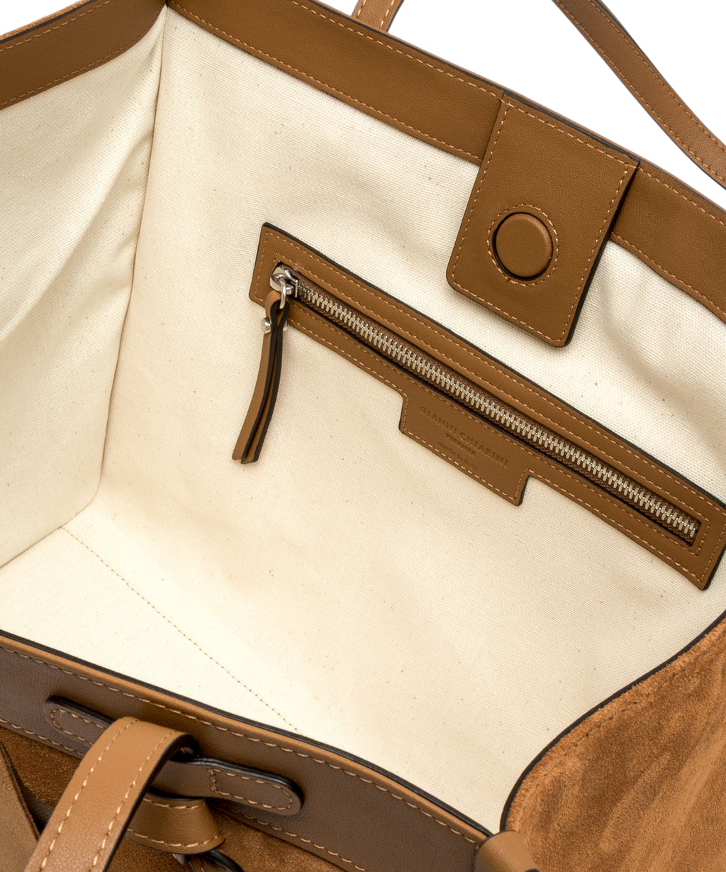 Sac Shopping Femme en Suède Géométrique