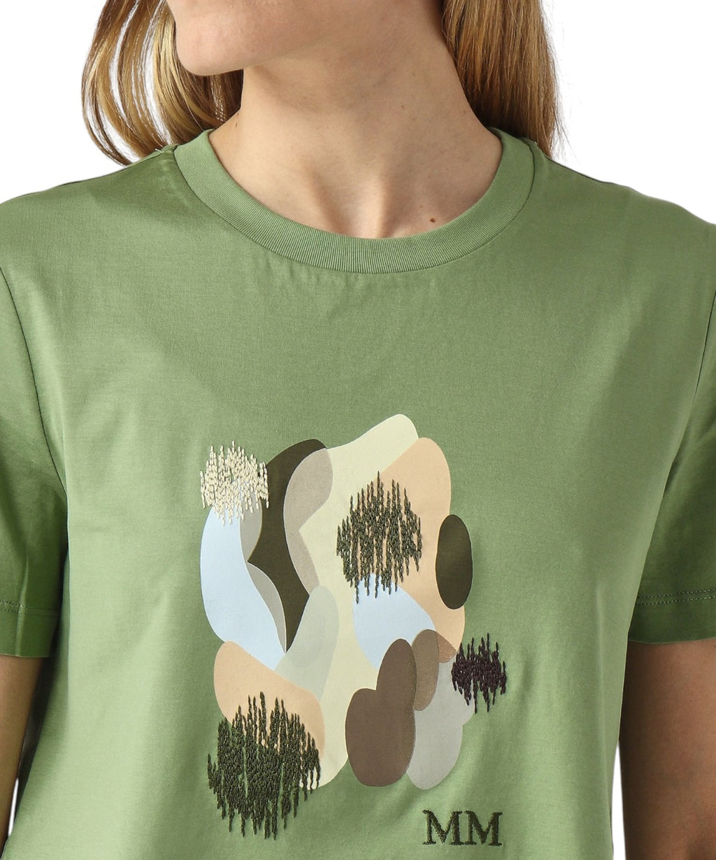 T-shirt femme en coton Licenza avec impression et logo