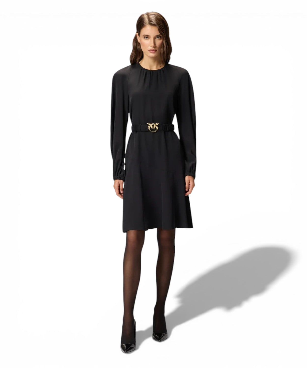 Abito longuette con cintura Love Birds elegante