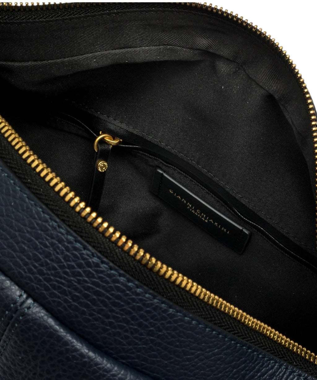 Sac à dos Guia Gianni Chiarini en cuir martelé avec fermeture éclair et bretelles réglables