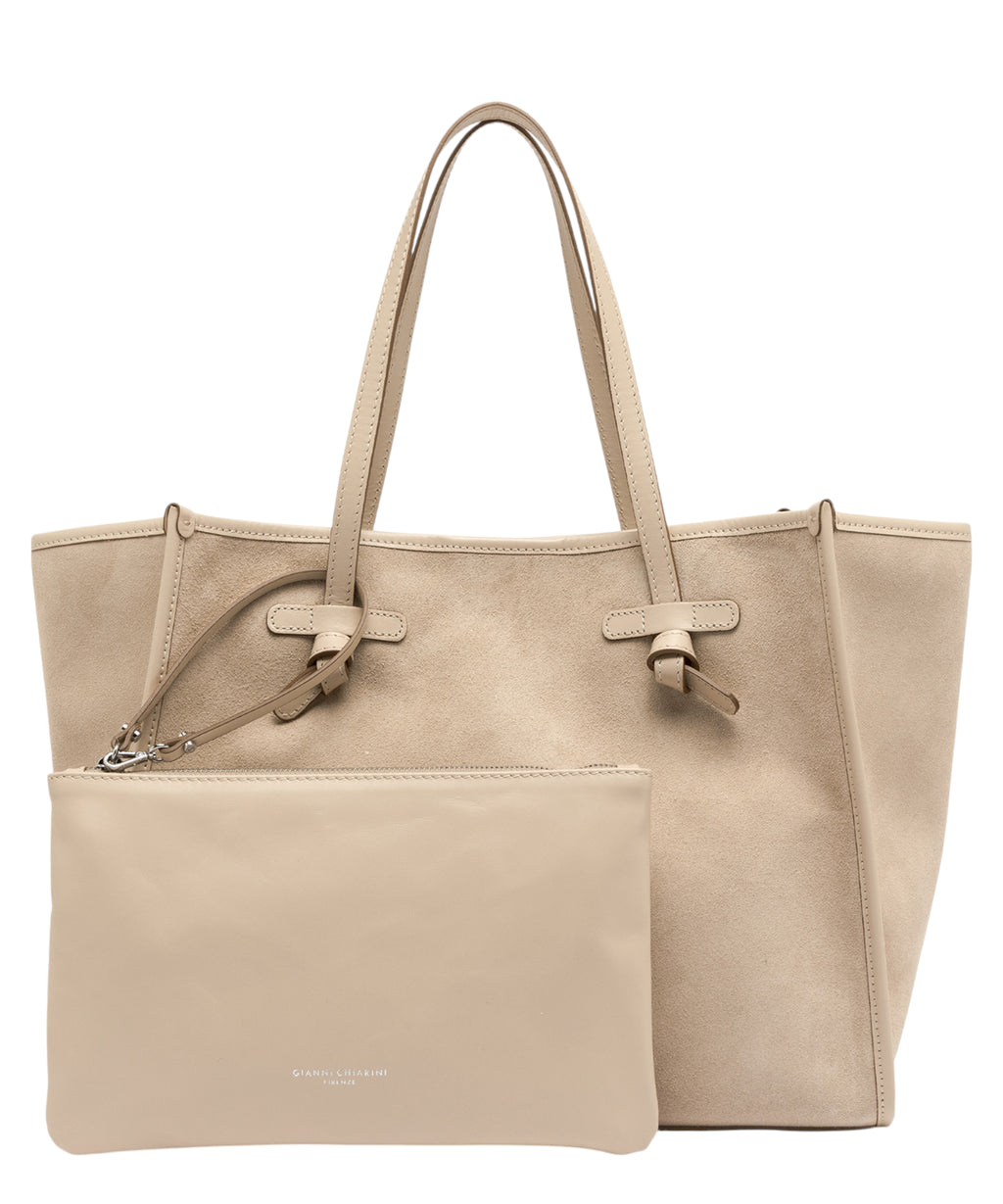 Sac Shopping Marcella en Cuir Velours