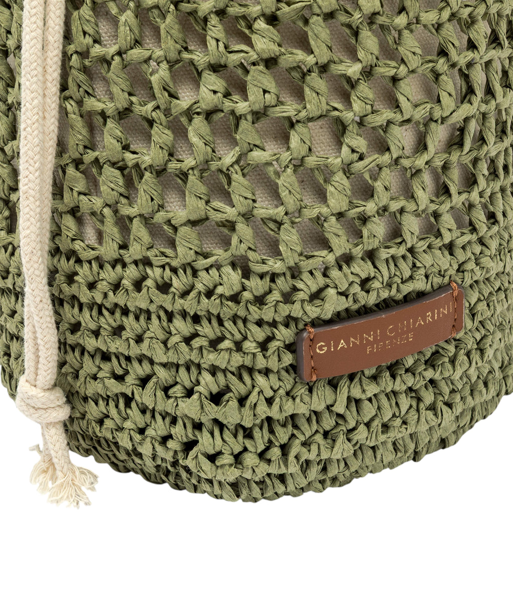 Gianni Chiarini Nefeli Sac Seau en Paille Crochet