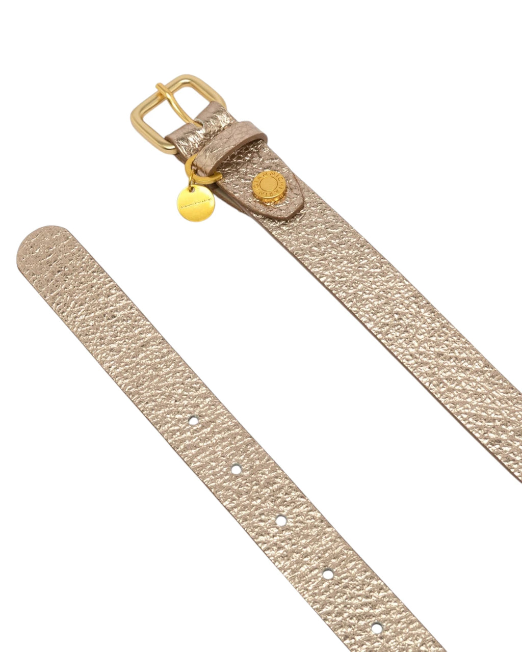 Cintura Donna in Pelle Verde 2,5 cm con Fibbia Logata