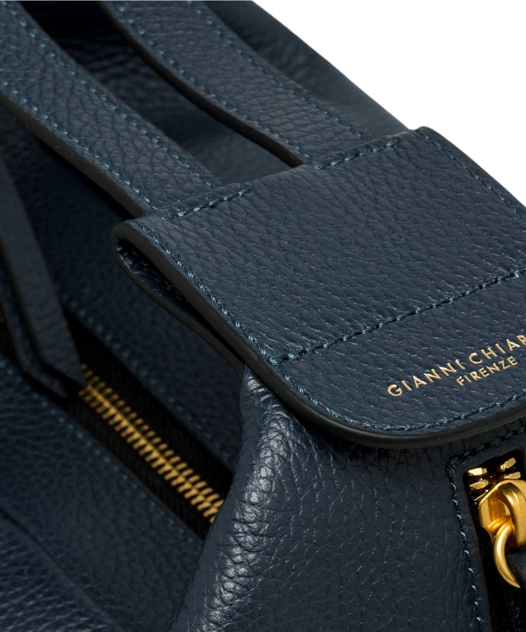 Sac à dos Guia Gianni Chiarini en cuir martelé avec fermeture éclair et bretelles réglables