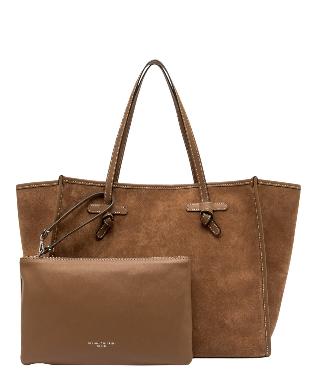 Grand sac shopping Marcella en cuir suédé