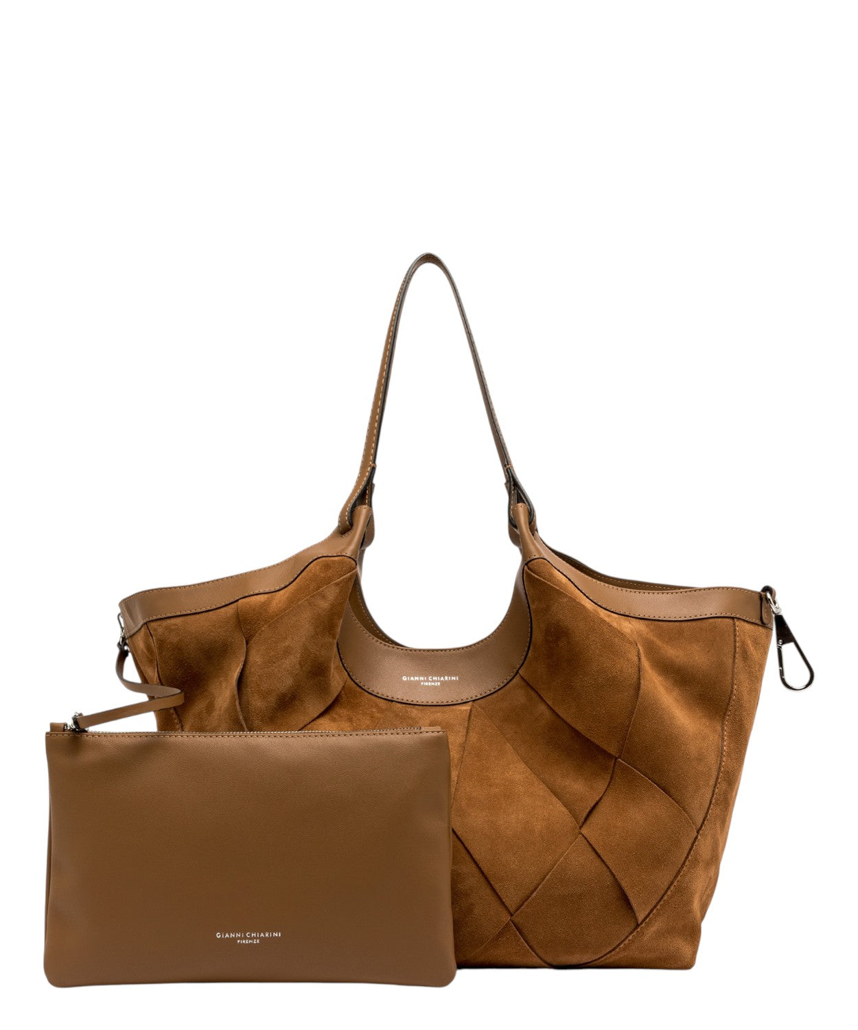 Borsa DUA Gianni Chiarini in Camoscio con Trama Geometrica