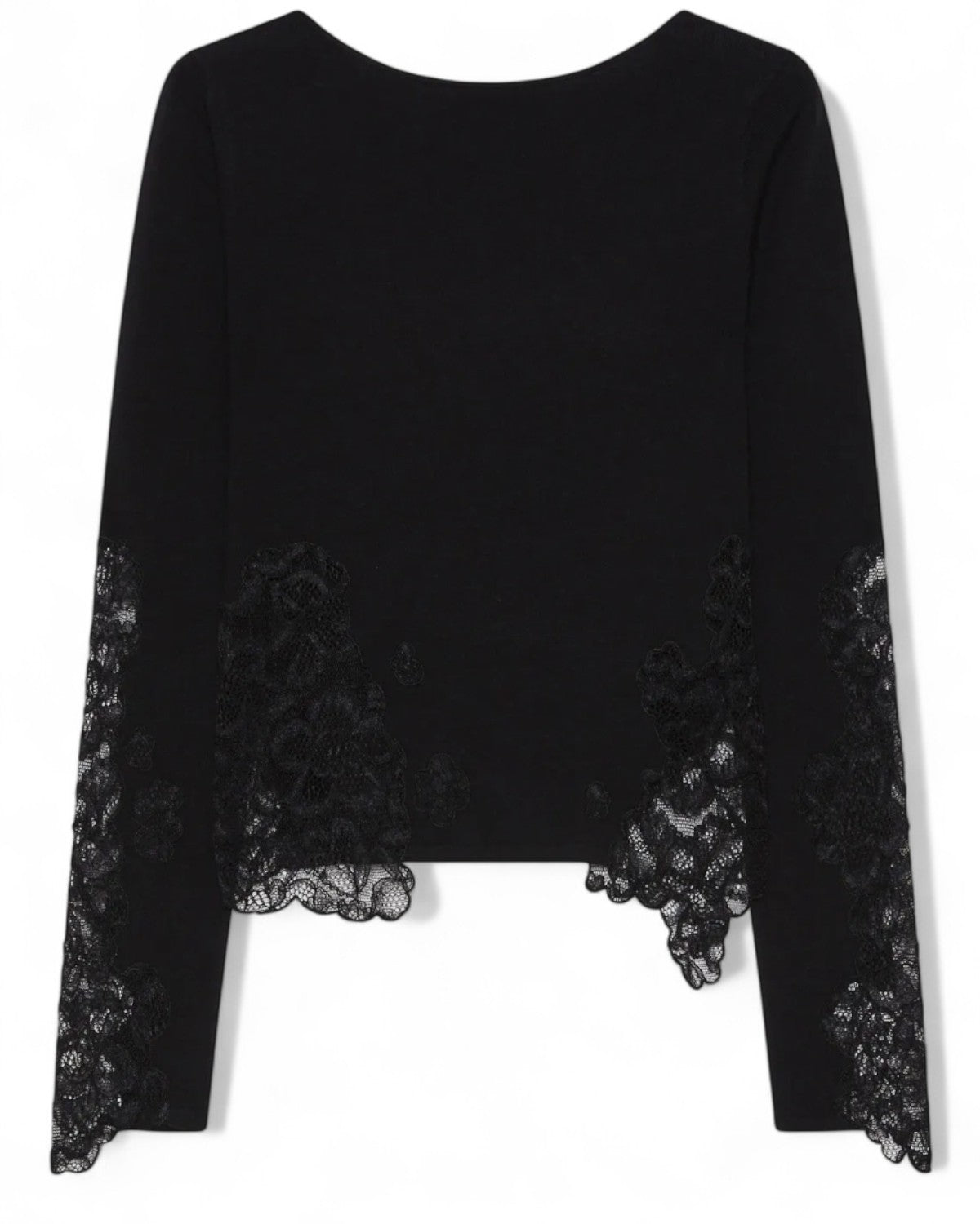 Maglia aderente in lana con pizzo-Marella-Maglieria-Vittorio Citro Boutique