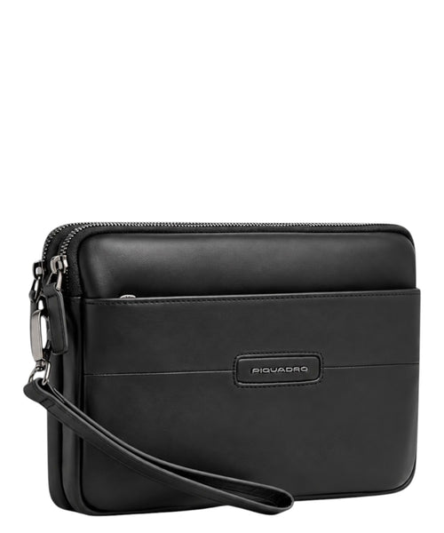 Pochettes Homme Piquadro 2 compartiments en cuir avec RFID