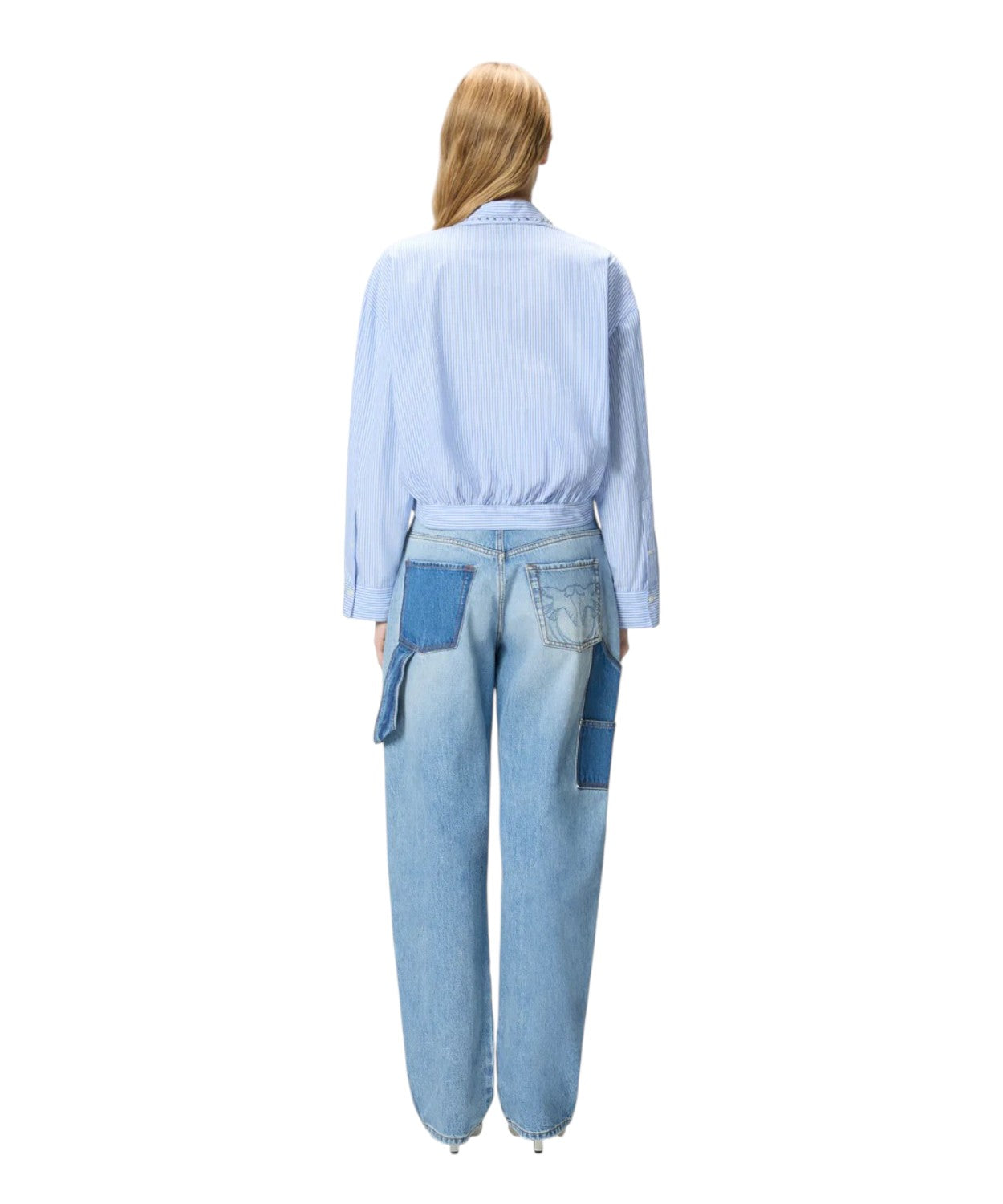 Camicia Cropped PINKO Charita a Righe