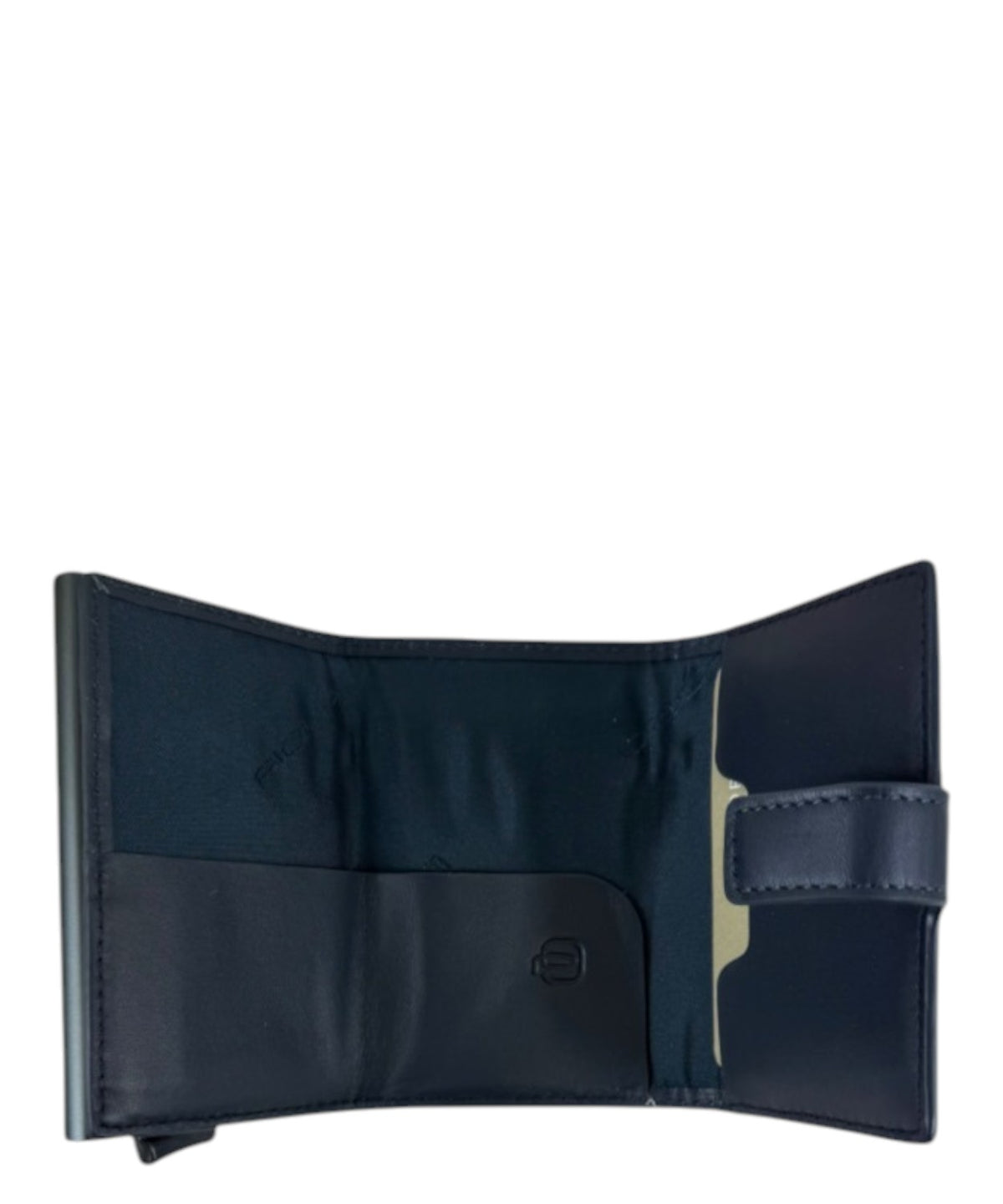 Piquadro porte-cartes de crédit en cuir avec mécanisme coulissant