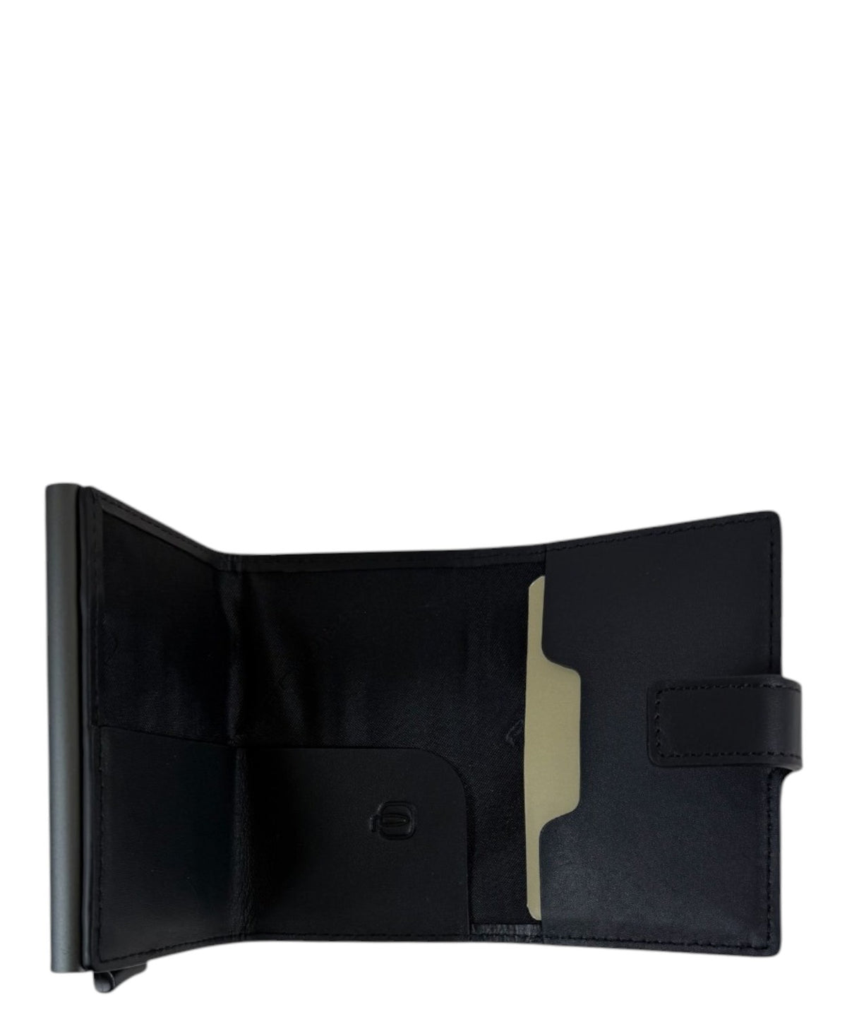 Piquadro porte-cartes de crédit en cuir avec mécanisme coulissant