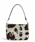 Borsa Parisienne Mini Felt in misto lana stampa muccata-Mc2 Saint Barth-Borse a spalla-Vittorio Citro Boutique