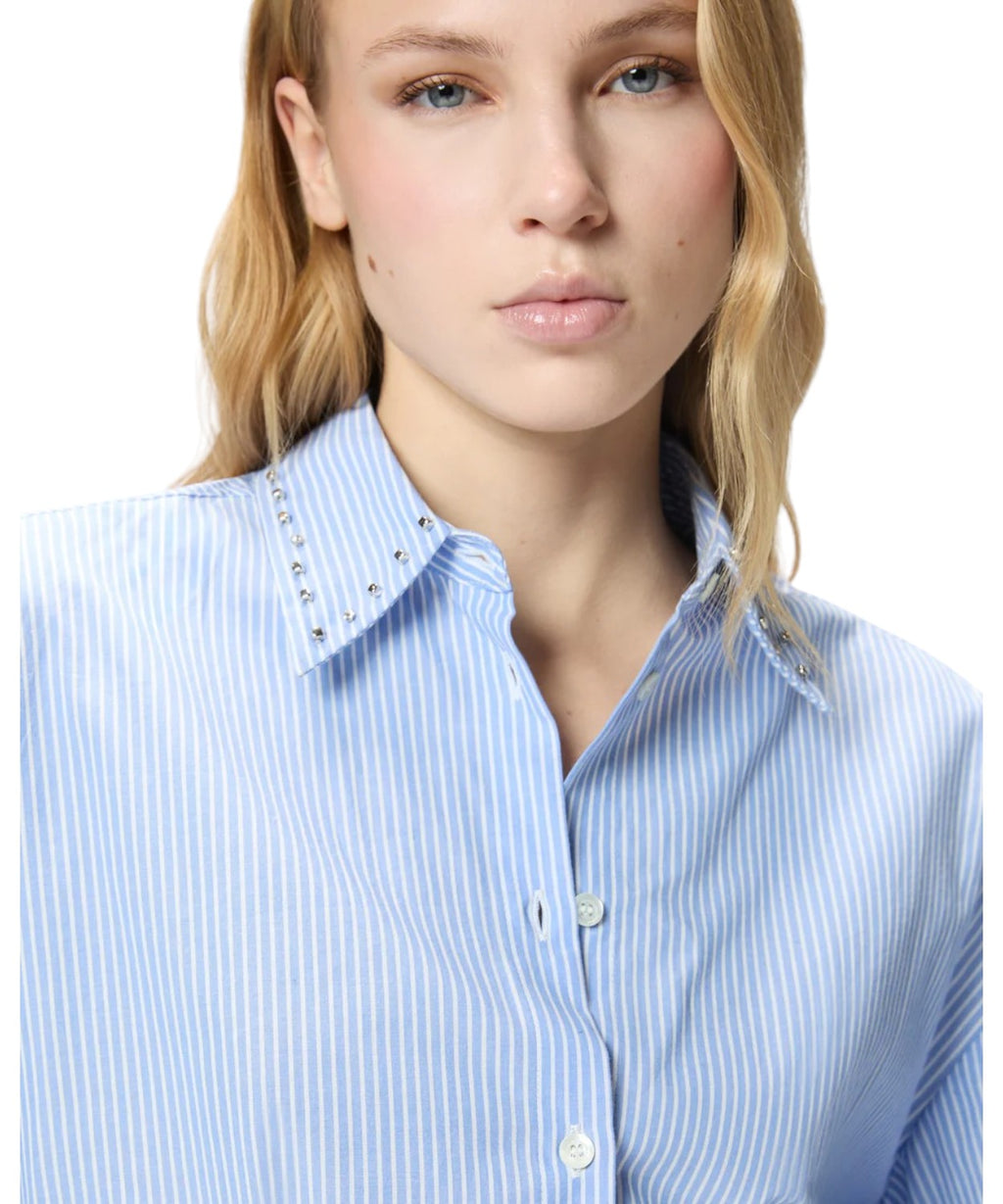 Chemise Cropped PINKO Charita à Rayures