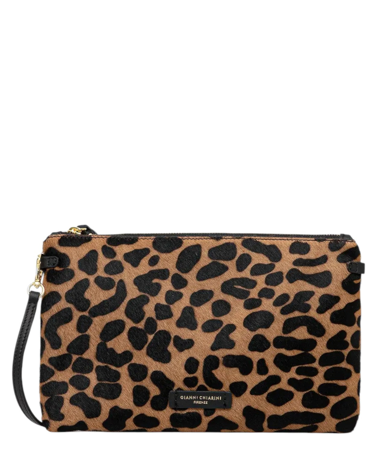 Gianni Chiarini Clutch Hermy in Pelle Effetto Cavallino con Tracolla
