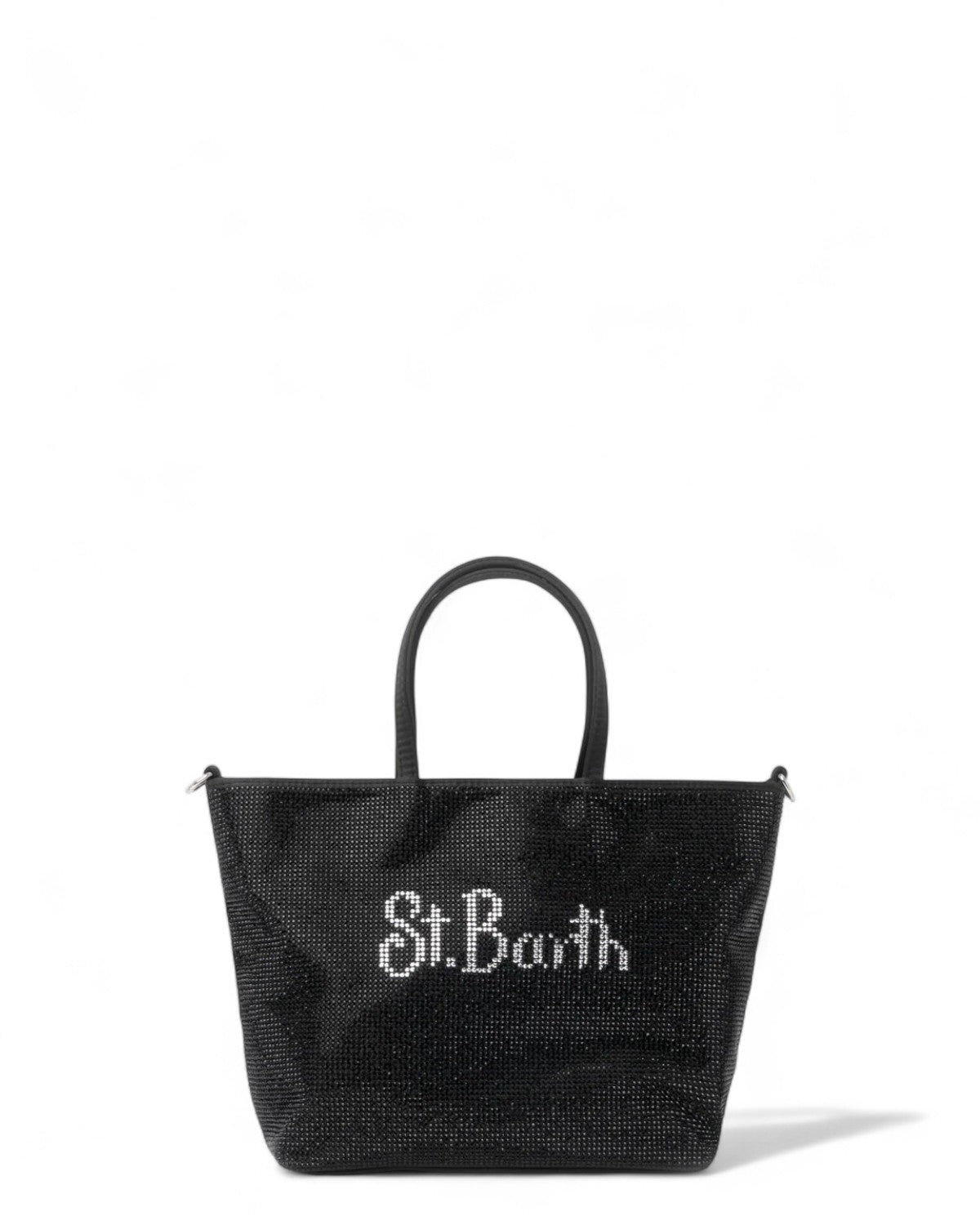 Mini borsa in raso con strass e manici-Mc2 Saint Barth-Borse a mano-Vittorio Citro Boutique