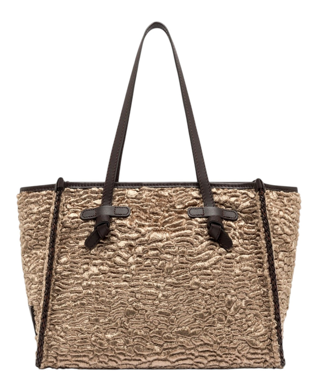 Borsa Marcella Zarina di Gianni Chiarini in in Faux Fur Astrakan