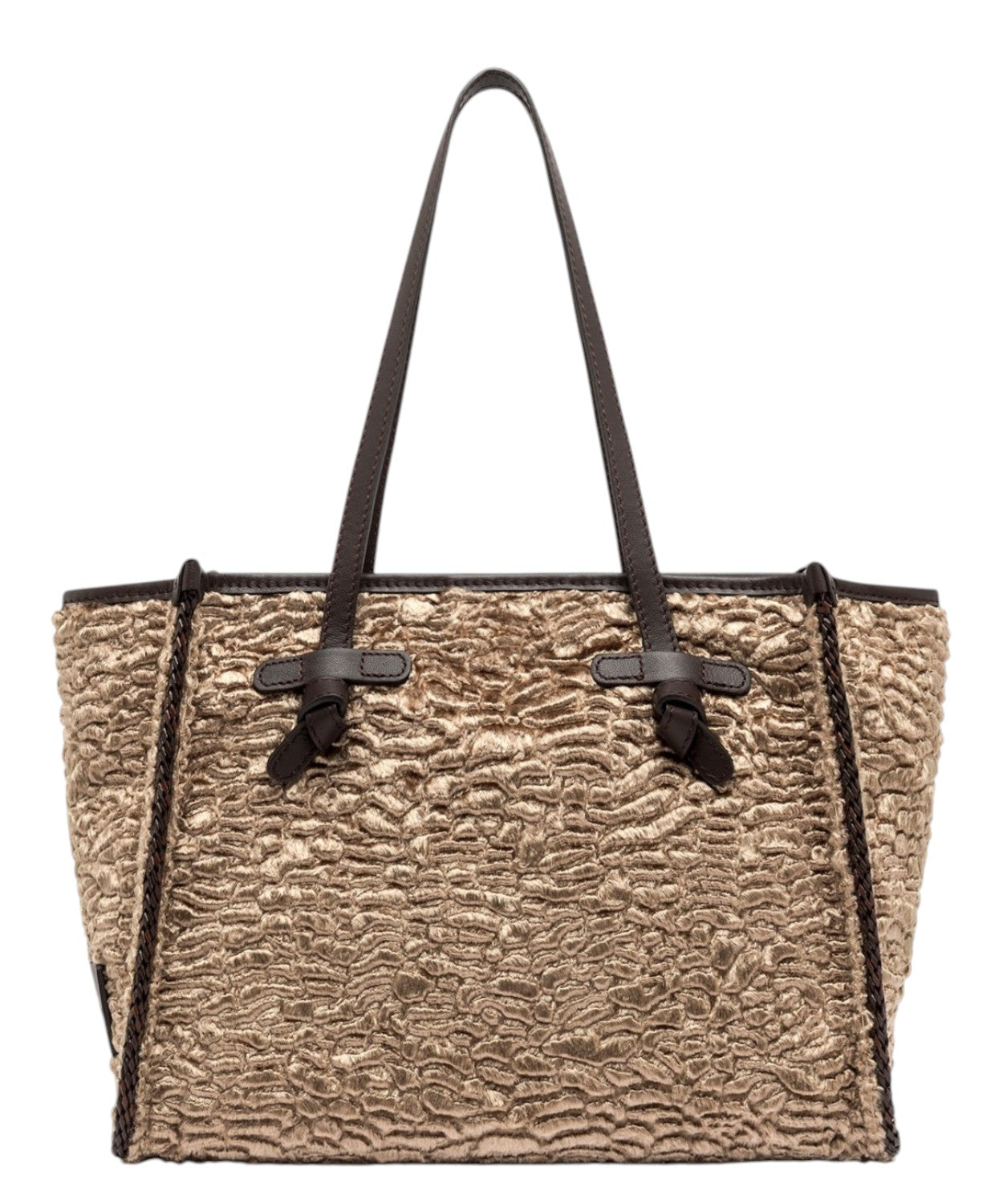Borsa Marcella Zarina di Gianni Chiarini in in Faux Fur Astrakan