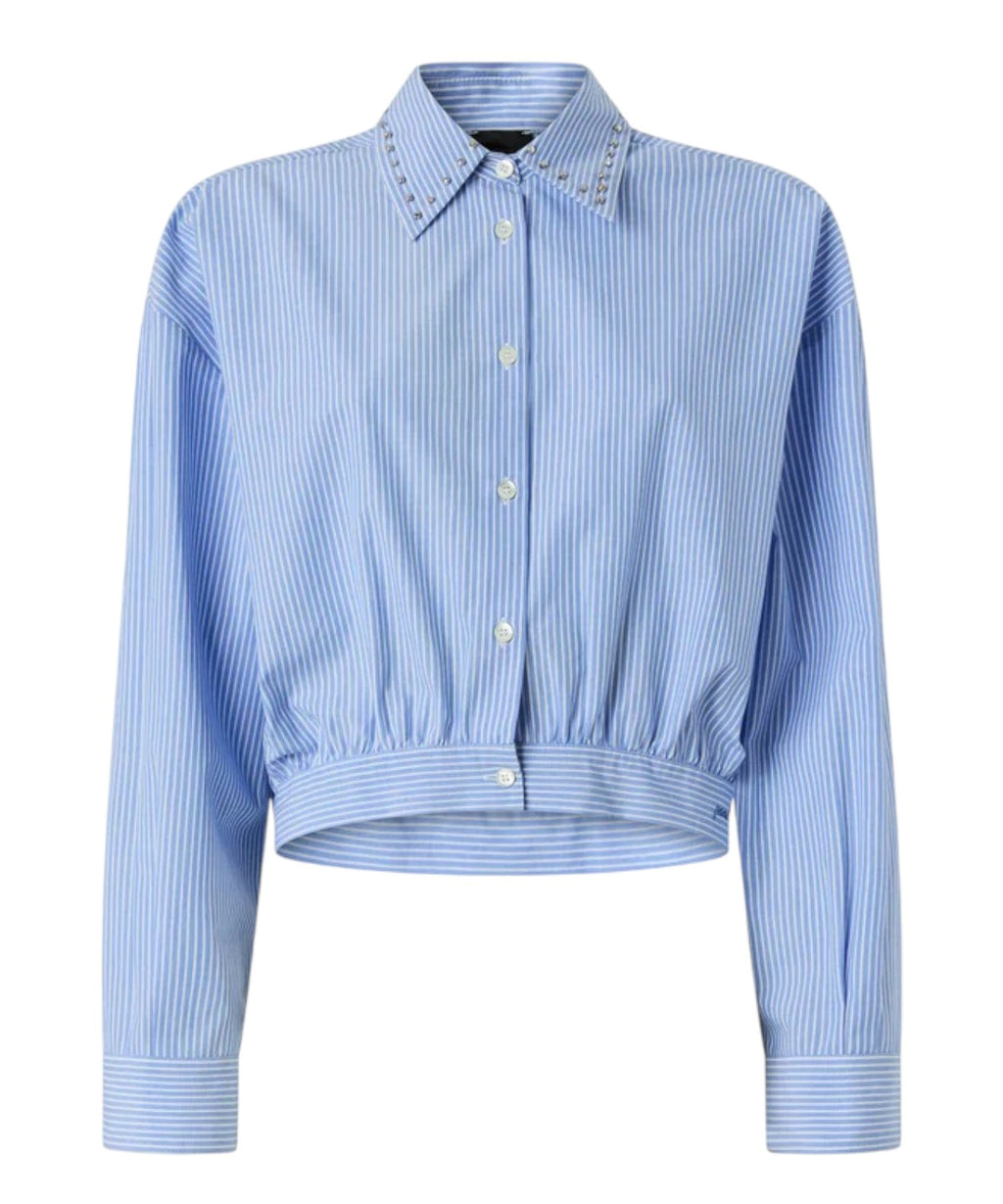 Chemise Cropped PINKO Charita à Rayures