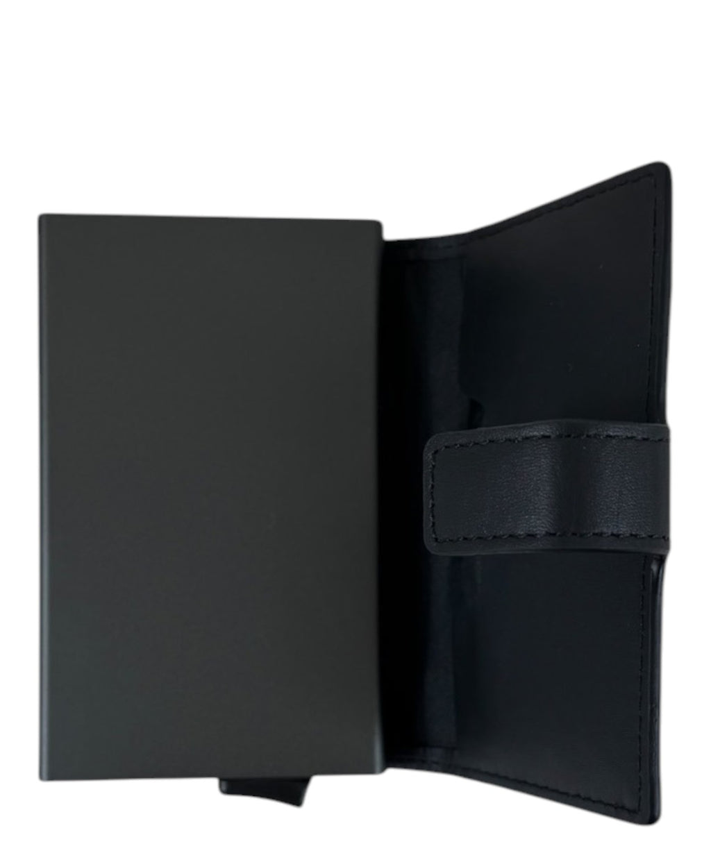 Piquadro porte-cartes de crédit en cuir avec mécanisme coulissant