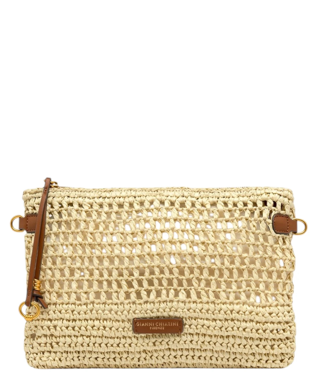 Pochette Gianni Chiarini Nefeli en crochet de paille
