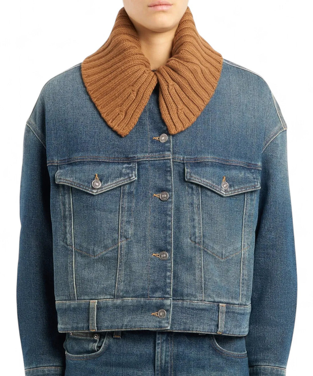 Boxy Jacket Dondup con Colletto in Maglia Removibile-Dondup-Giacche-Vittorio Citro Boutique