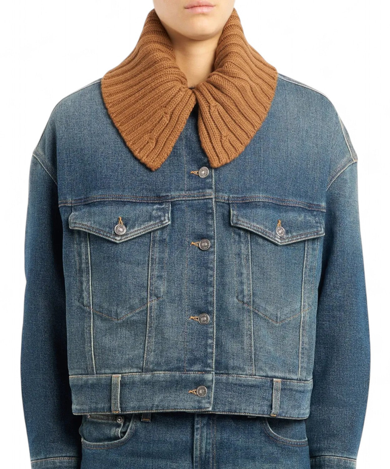 Boxy Jacket Dondup con Colletto in Maglia Removibile-Dondup-Giacche-Vittorio Citro Boutique