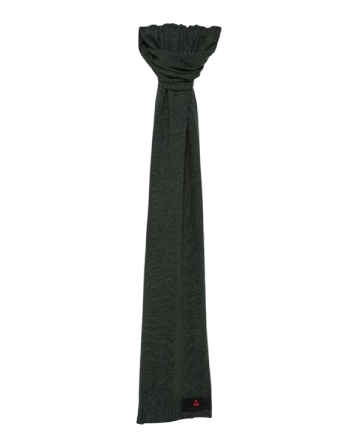 Écharpe en tricot laine mélangée avec bande porte-logo