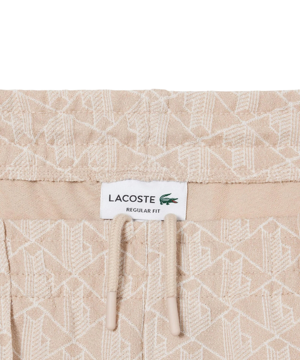 Pantalon de survêtement Lacoste Monogram Beige – Jogger coupe régulière