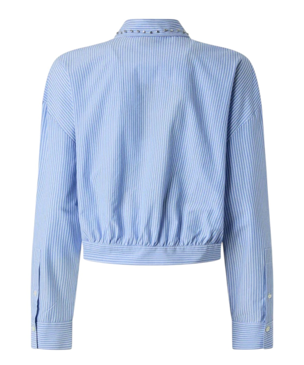 Chemise Cropped PINKO Charita à Rayures